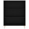 vidaXL Bookcase Black 69.5x32.5x90 cm Engineered Wood