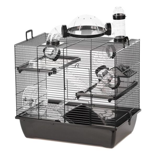 Duvoplus Rodent Cage with Accessories Black Rufus 50x33x44.5 cm Black