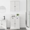 vidaXL Bathroom Furniture Set VIGO 2 pcs White and Antique White