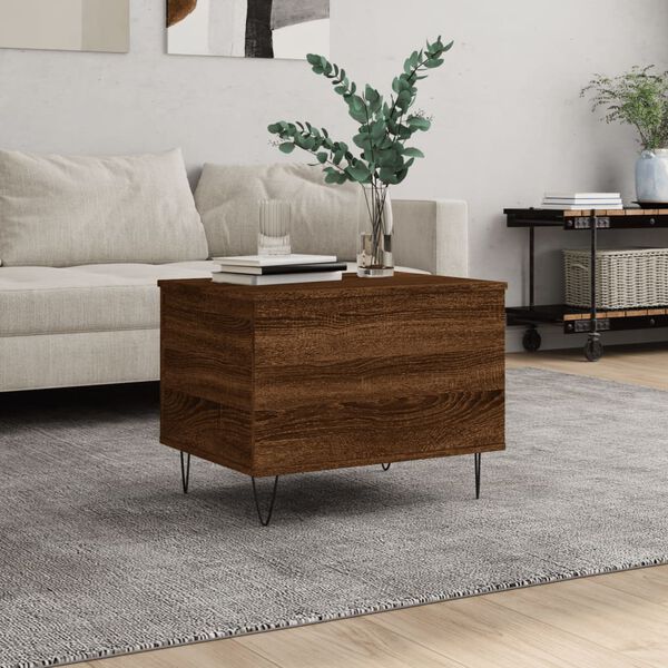 vidaXL Coffee Table Brown Oak 60x44.5x45 cm Engineered Wood