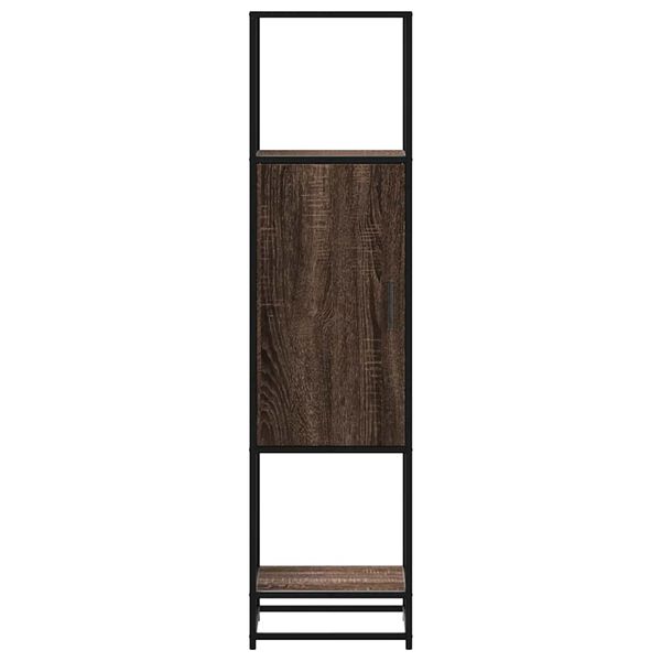 vidaXL Highboard Brown Oak 35.5x35x139 cm Engineered Wood and Metal