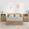 vidaXL Bedside Tables with Drawer 2 pcs Artisan Oak 40 x 30 x 467 cm