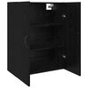 vidaXL Wall Cabinet Black Oak 69.5 x 34 x 90 cm Engineered Wood