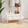 vidaXL Hall Bench White 80x40x43 cm Solid Wood Pine