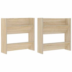 vidaXL Wall Shoe Cabinets 2 pcs Sonoma Oak 60x18x60cm Engineered Wood