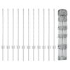 vidaXL Fence with Post Silver 0.8 x 25 m Steel