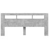 vidaXL LED Headboard Concrete Grey 220x18.5x103.5 cm Engineered Wood