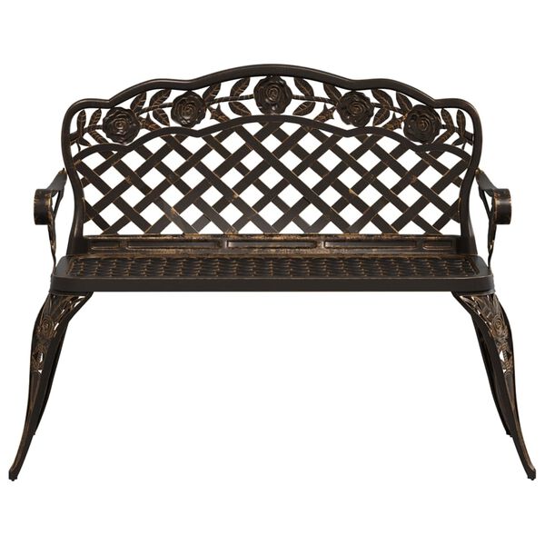 vidaXL Garden Bench 108 cm Cast Aluminium Bronze