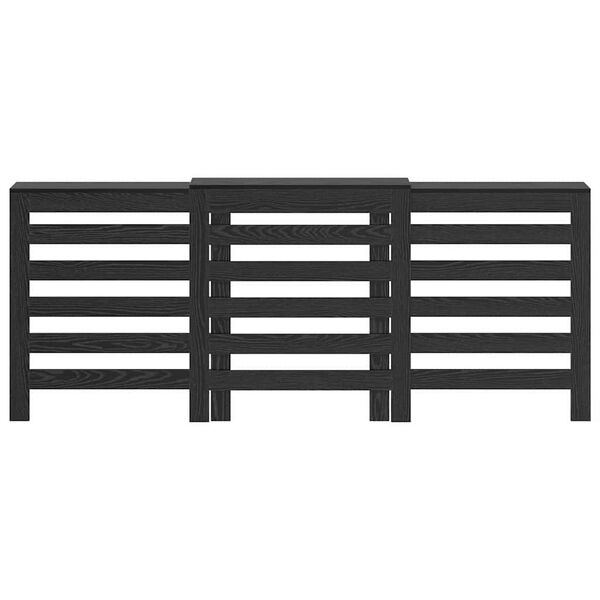 vidaXL Radiator Cover Black Oak 205 x 21.5 x 83.5 cm Engineered Wood