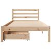 vidaXL Bed Frame without Mattress 75x190 cm Small Single Solid Wood Pine