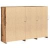 vidaXL LED Sideboard Old Wood 142.5 x 37 x 100 cm Engineered Wood