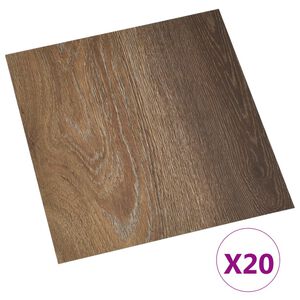 vidaXL Self-adhesive Flooring Planks 20 pcs PVC 1.86 m² Brown