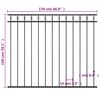 vidaXL Fence Panel Steel 1.7x1.5 m Black