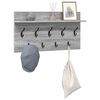 vidaXL Wall-Mounted Coat Rack with Shelf Grey Sonoma 80 x 40 x 12 cm
