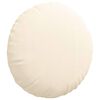 vidaXL Seat Cushions 2 pcs Cream &Oslash; 60 cm Corduroy Fabric
