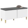 vidaXL Hall Bench with Cushion with Storage White 100 x 38 x 46 cm