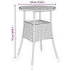 vidaXL Garden Dining Set 3 pcs Grey Poly Rattan