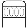 vidaXL Metal Headboard Black 80 cm