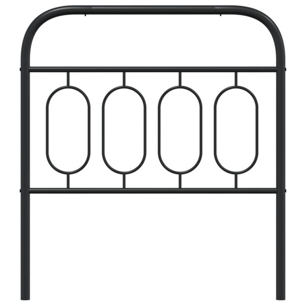 vidaXL Metal Headboard Black 80 cm