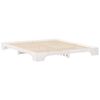 vidaXL Bed Frame White 200 x 210 cm Solid Pine Wood