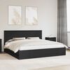vidaXL Bed Frame with Drawer Black 200 x 200 cm Engineer Wood