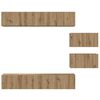 vidaXL TV Cabinet Set Wall-mounted 6 pcs Artisan Oak Engineered Wood