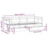 vidaXL Daybed with Drawers without Mattress White 90x200 cm Solid Wood