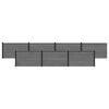 vidaXL Fence Panel 7 pcs WPC and Aluminium Grey
