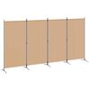 vidaXL 4-Panel Room Divider Beige 346 x 180 cm Fabric