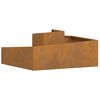 vidaXL Garden Planter Brown 100 x 100 x 50 cm Weather Steel