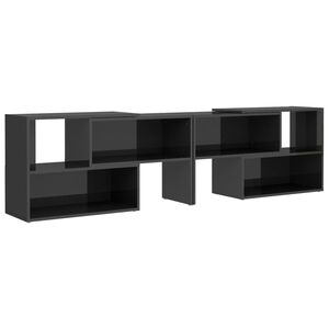 vidaXL TV Cabinet High Gloss Grey 149x30x52 cm Engineered Wood