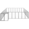 vidaXL Dog Kennel Black 25.41 m² Steel