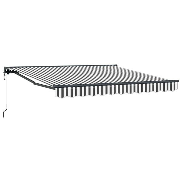vidaXL Retractable Awning Anthracite and White 300 x 250 cm