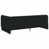 vidaXL Corner Bed Frame with Headboard Black 100 x 200 cm Fabric