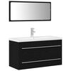 vidaXL Bathroom Sink Cabinet with Drawer Wall-mounted 3 pcs Black Oak