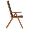 vidaXL Garden Chair 4 pcs Brown 57 x 71.5 x 104cm Solid Teak wood