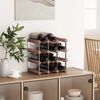 vidaXL Wine Rack for 12 Bottles Brown Solid Wood Pine