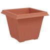 vidaXL Square Flower Pot 24 pcs Brick Red 38 x 38 x 30 cm Plastic