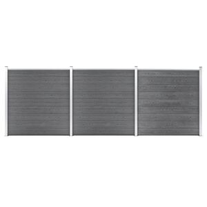 vidaXL Garden Fence WPC 526x186 cm Grey