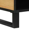 vidaXL Coffee Table Brown and Black 80 x 50 x 40 cm Solid Acacia wood