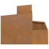 vidaXL Garden Planter Brown 60 x 60 x 50 cm Weathering Steel
