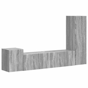 vidaXL TV Cabinet Set 4 pcs Grey Sonoma Engineered Wood