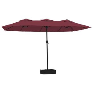vidaXL Double-Head Garden Parasol Bordeaux Red 449x265 cm