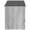 vidaXL Hall Bench with Cushion with Shelf Grey Sonoma 83 x 38 x 45 cm
