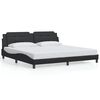 vidaXL Bed Frame with LED without Mattress "Zadar" Black 200x200 cm