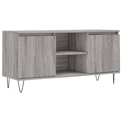 vidaXL TV Cabinet Grey Sonoma 104x35x50 cm Engineered Wood