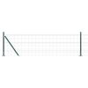 vidaXL Euro Fence with Concrete Base 10 x 0.4 m PVC-Coated Steel Green