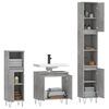 vidaXL 3 Piece Bathroom Cabinet Set Concrete Grey Engineered Wood