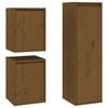 vidaXL TV Cabinets 3 pcs Honey Brown Solid Wood Pine