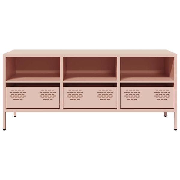 vidaXL TV Cabinet Pink 101.5x39x43.5 cm Cold-rolled Steel